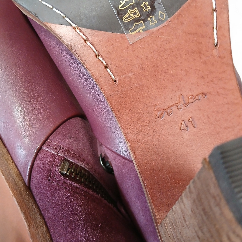 Boden Women's Size 10 US 41 EU Rich Plum Ankle Booties - Picture 3 of 12